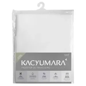 Protetor de Travesseiro Casa K 50x70CM Impermeável Algodão Antialérgico Antiácaro Branco Kacyumara Protetor de Travesseiro Casa K 50x70CM Impermeável Algodão Branco Kacyumara