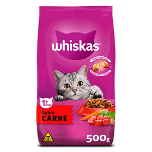 Ração Whiskas Gatos Adultos Carne 500 g