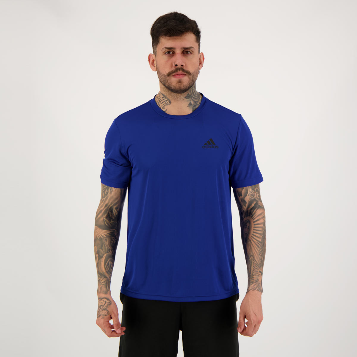 Camiseta Adidas D2M Plain Azul