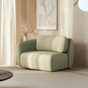Sofá Modular 100cm com Braço Esquerdo Orla CabeCasa MadeiraOriginals Verde Água Verde Água
