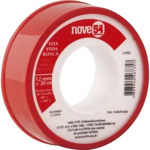 Fita Veda-Rosca 12mm x 20m Branca 100% PTFE - NOVE54