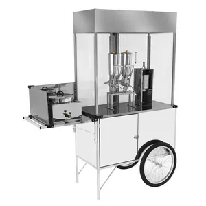 Carrinho De Churros Cefaz Branco 2 Doceiras E Rodas De Bicicleta Bl23p sem variação