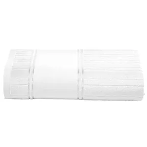 Toalha Banhão Artesanalle Dohler Barrado Liso 90X150cm BRANCO