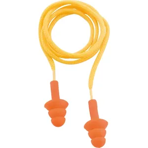 Protetor auditivo tipo plug silicone com cordão em algodão - NOVE54