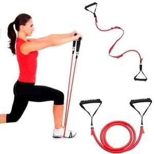 Extensor para Exercícios Físicos Braços e Pernas com Tubos de Látex de Alta Resistência 155cm Starflex Sports Extensor para Exercícios Físicos Braços e Pernas em Látex e Borracha 155cm Starflex Sports