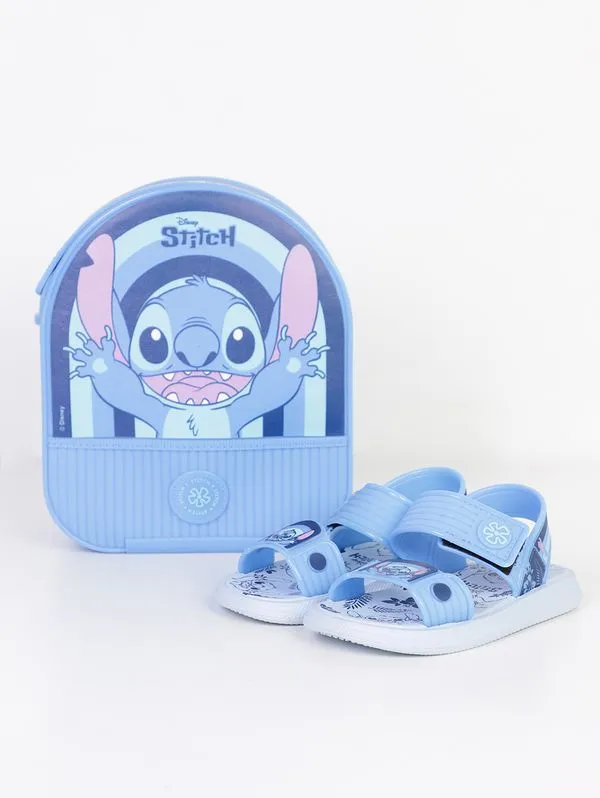 Sandália Disney Stitch Infanti Para Bebê Menina - AZUL 19