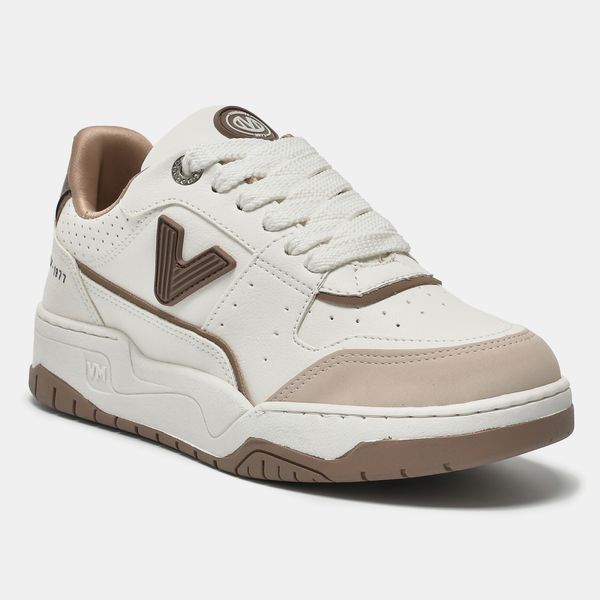 Tênis Casual Street Bege e branco e marrom e taupe 276-005-06 36