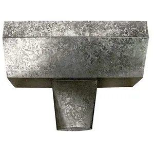 Calha Emenda Americana C.28 com Bocal 377 para Drenagem Pluvial em Aco Galvanizado Alta Durabilidade Calha Forte Calha Emenda Americana C.28 com Bocal 377 para Sistemas de Drenagem Pluvial Aco Galvanizado Calha