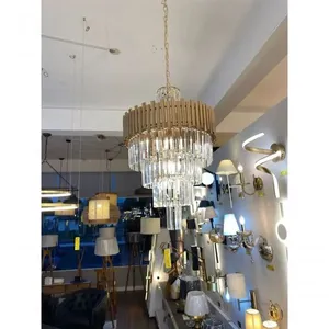 Lustre Lux Lustre Charlotte 10lamp E14 com 20 Soquetes para Lâmpada E14 e Cristais Transparentes Dourado Casa Chafariz Lustre Lux Lustre Charlotte 10lamp E14 com 20 Soquetes para Lâmpada E14 Dourado Casa Chafariz