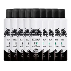 Kit Desodorante Aerossol Très Marchand Invisible 150ml - 9 Unidades