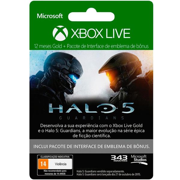 Cartão de Assinatura Xbox Live 12 Meses Halo DLC 25J-00016
