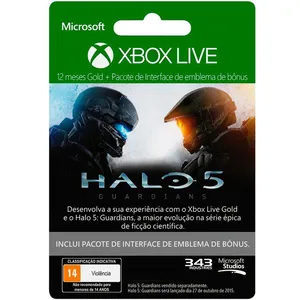 Cartão de Assinatura Xbox Live 12 Meses Halo DLC 25J-00016