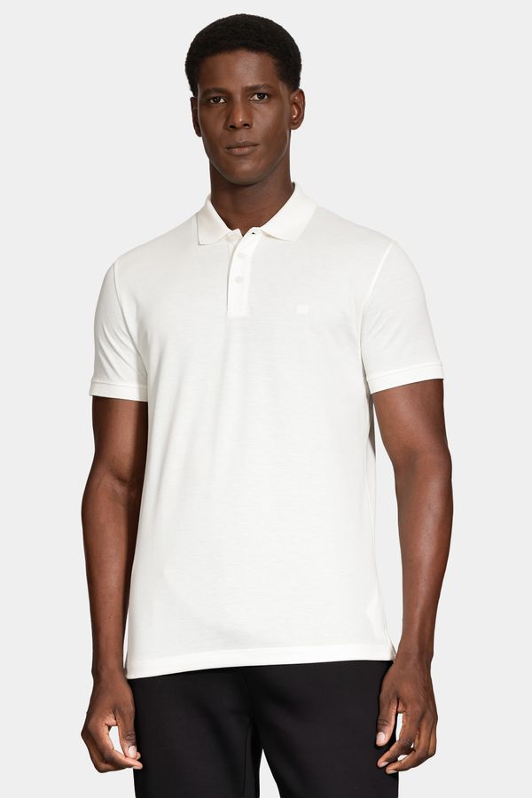 Polo Manga Curta Piquet Peruano Off White - M