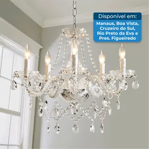 Lustre Saint Mossi de Cristal com 5 Luzes A-BI