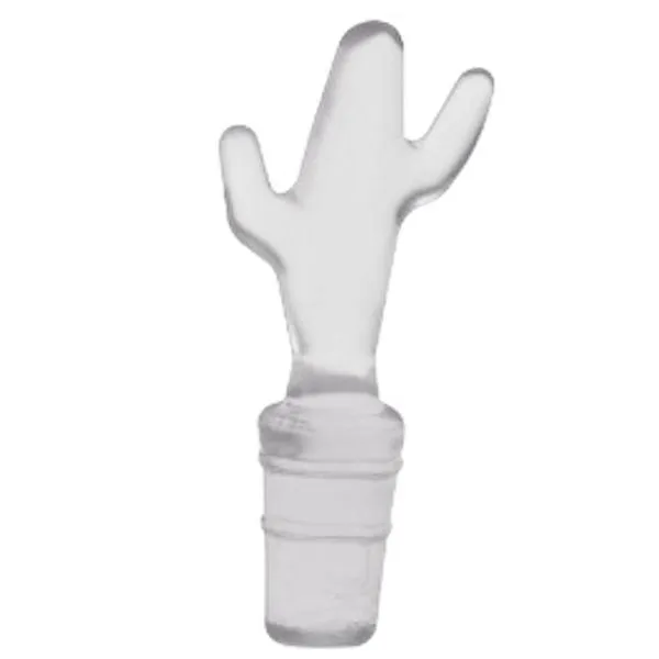 Tampa para Fechar Garrafa de Vinhos Espumante Rolha 8x2cm PVC Cactus Transparente