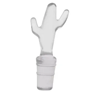 Tampa para Fechar Garrafa de Vinhos Espumante Rolha 8x2cm PVC Cactus Transparente