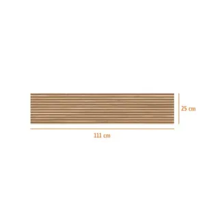 Revestimento Brise Ripado Retificado Acetinado Marrom 25x111cm 1,96m2 (Lote 32)