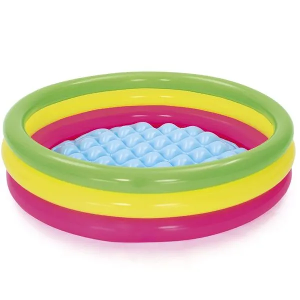 Piscina Inflável 3 Anéis Coloridos 120cm Vinil Estrutura Redonda 62L Multicolorida Bestway Piscina Inflável 3 Anéis Coloridos 120cm Vinil Estrutura Redonda 62L Bestway