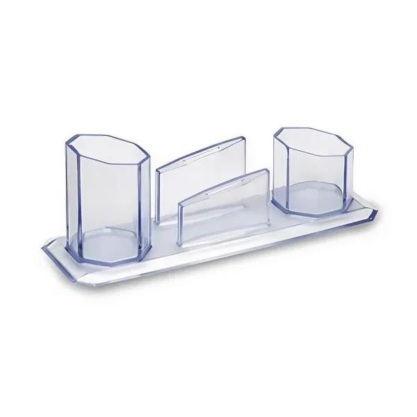 Trío Porta Maxcril Caneta Clips Lembrete Cristal 10250016 (MP)