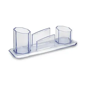 Trío Porta Maxcril Caneta Clips Lembrete Cristal 10250016 (MP)