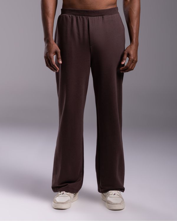 Calça Masculina Reta Moletom Tecnológico No Liquid - BASICAMENTE Marrom - G