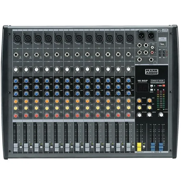 Mixer Mark Audio Cmx12usb - Mesa De Som Analógica De 12 Canais