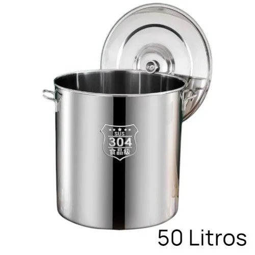 Panela para Sopa de Aço Inoxidável com Tampa Tao 50L T-BI
