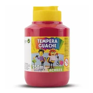 Tinta Guache Acrilex Guache 250ml para Pintura em Papel Cartolina E.V.A Alta Cobertura Não Tóxica Rosa Tinta Guache Acrilex Guache 250ml para Pintura em Papel Cartolina E.V.A Alta Cobertura Rosa