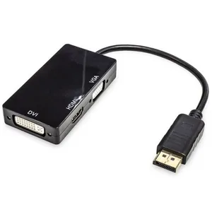 Adaptador de Vídeo - DisplayPort (Macho) > VGA-HDMI-DVI - 0,15m - MD9 - 7972