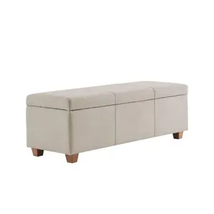 Recamier Bau Dubai 1,40m Suede Bege - Inova Decorações