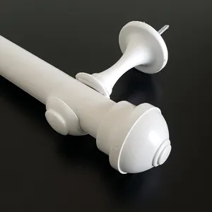 Kit varão para cortina 19mmx3m aço branco Pratic Line Perfitec