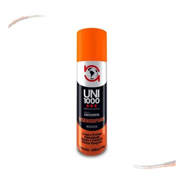 Spray Desengripante e Lubrificante Aerossol Antioxidante UNI1000 para Proteção Contra Oxidação e Umidade Ferreira Mold Spray Desengripante e Lubrificante Aerossol Antioxidante UNI1000 com Alto Poder de Penetração