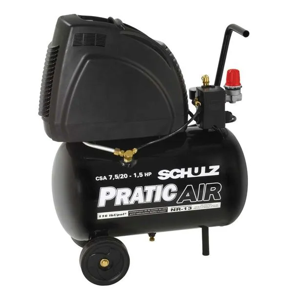 Motocompressor de ar 7,5 pcm 20 litros CSA7,5/20 - SCHULZ 220 V~