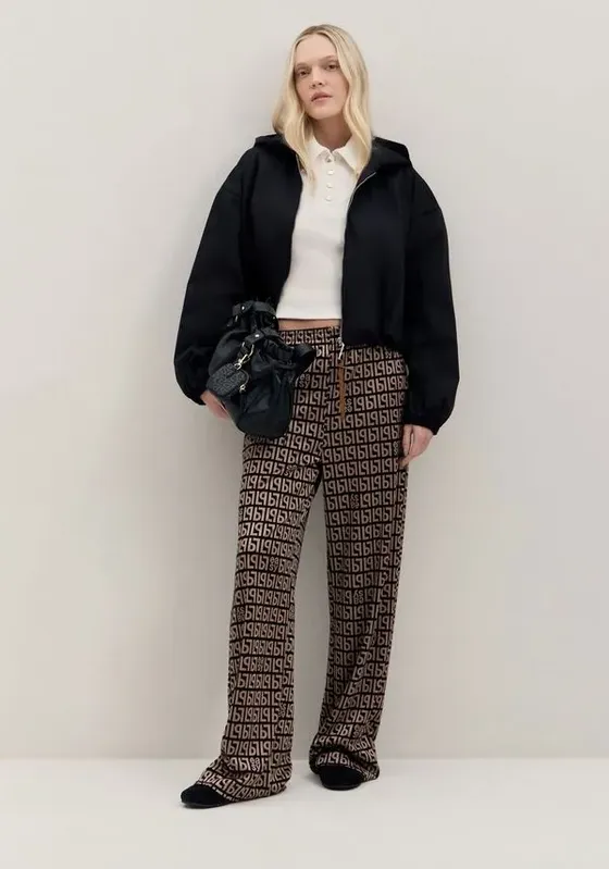 Calça Wide Leg Cintura Alta Preto GG