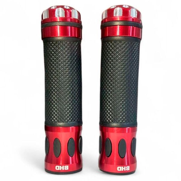 Manopla Para Moto BHD Universal Pro-Force Sem Roldana Preto E Vermelho (MP)