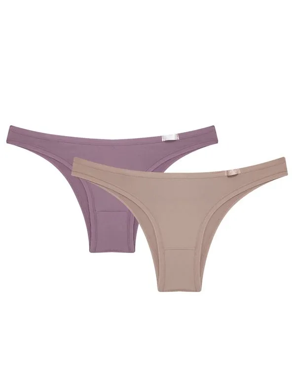 Kit de Calcinhas Tanga Mini Classic 02- 2 und MINK E PRALINE G
