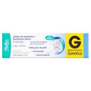 Neomicina + Bacitracina 5mg/250UI Pomada Medley 15g