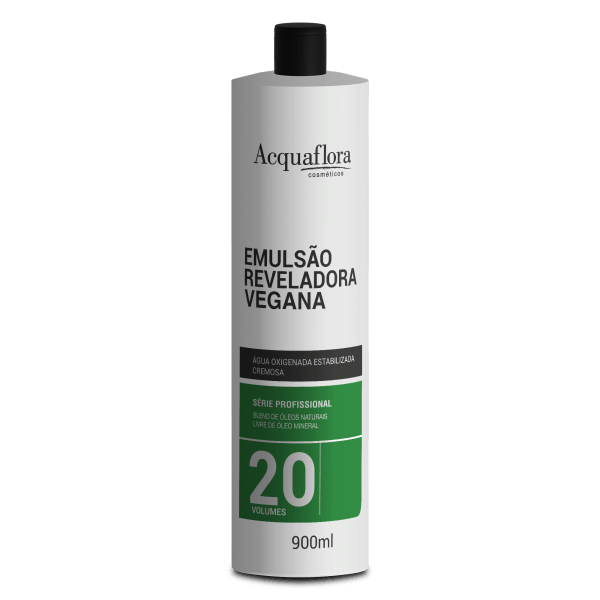 Água Oxigenada Reveladora Acquaflora Vegana 20vol 900ml Emulsão Reveladora Acquaflora Vegana 20vol 900ml