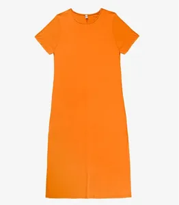 Vestido Feminino Midi Plus Size Infinita Cor Laranja Plus G2