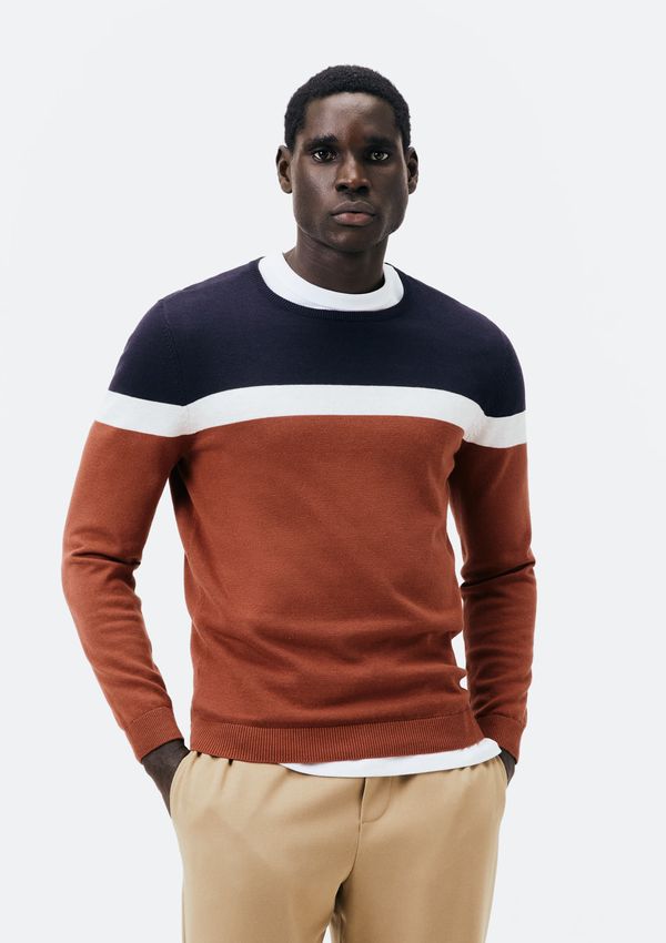 Suéter Masculino Listrado Em Tricô - Azul P
