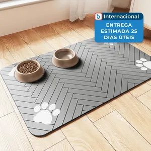Tapete DK177 Pet 43x68cm Cinza Claro A-MBI