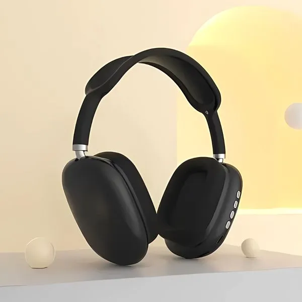 Fone De Ouvido Sem Fio Headphone Bluetooth Microfone Cartão SD Radio Cor:Preto