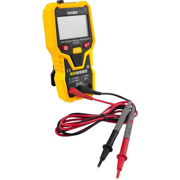 Multímetro Digital Inteligente MIV600 CATIII 600V com Detector Tensão/Lanterna - VONDER