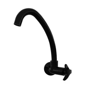 Torneira para Cozinha de Parede Bica Móvel Alta Slim Dalia Acabamento Preto Socel Torneira para Cozinha Parede Bica Alta Slim Dalia Acabamento Preto Socel