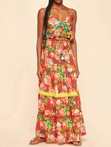 Cropped Regata Estampado Chita VERMELHO G