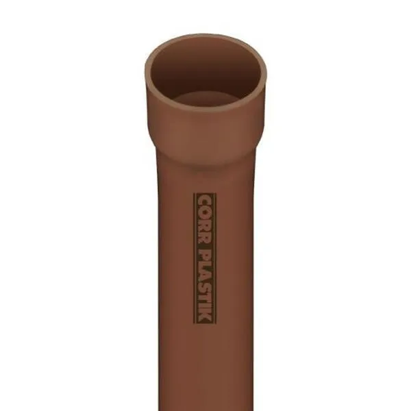Tubo Soldável 40mm para Encanamentos e Instalações Hidráulicas Marrom Corr Plastik Tubo Soldável 40mm para Instalações Hidráulicas Alta Resistência Marrom Corr Plastik