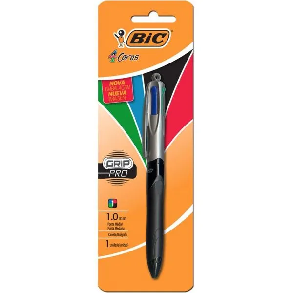 CANETA ESFEROGRAFICA BIC 4 CORES GRIP PRO