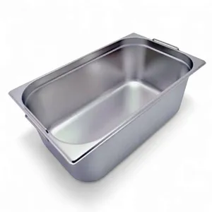 Cuba Gastronômica Inox Gn 1-1 150mm Com Alça Prateada