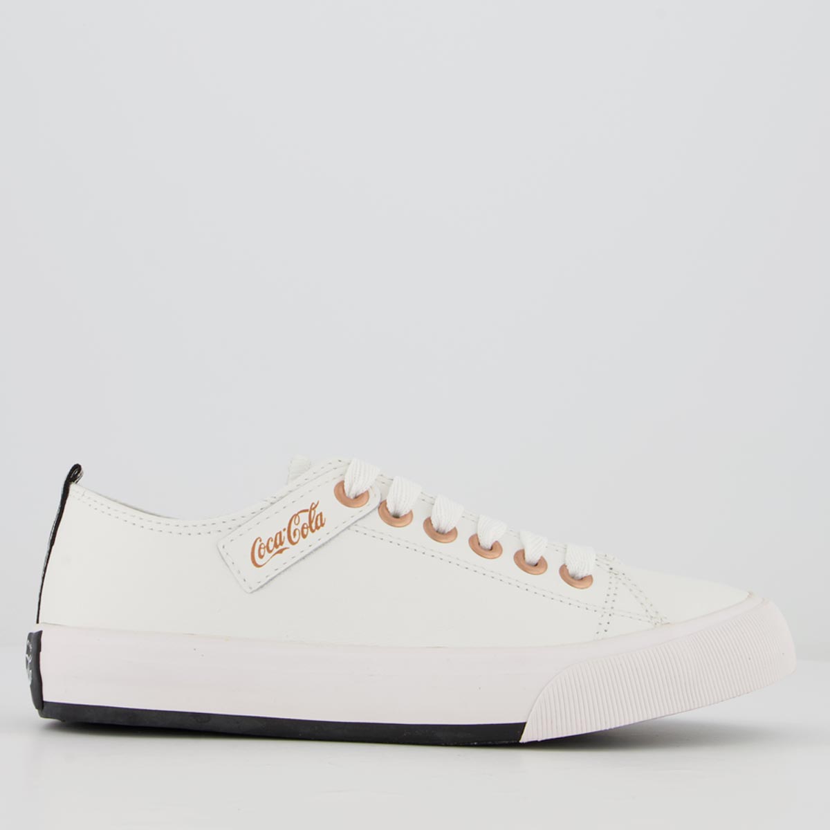 Tênis Coca Cola Atlanta Leather Coke I Feminino Branco e Cobre