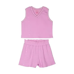 Conjunto Curto Lilica Ripilica Regata e Short Letter Rosa 6